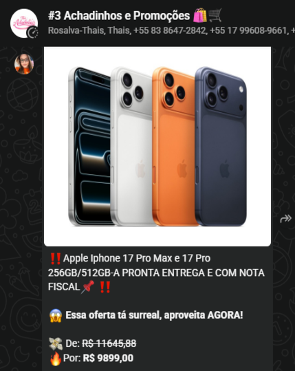 Promoção iPhone 17 Pro Max Barato